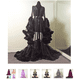 thumbnail image 5 of VISgogo, bata de felpa de manga larga para mujer, Kimono de lujo transparente, camisón de picardías extralargo VISgogo  moda, 5 of 9