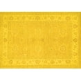 thumbnail image 1 of Ahgly Company Machine Washable Indoor Rectangle Persian Yellow Traditional Area Rugs, 6' x 9', 1 of 4