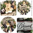 thumbnail image 7 of 20" Spring Summer Wreath, Buffalo Plaid Year Round Wreath for Front Door, Farmhouse Magnolia Porch Decoration, Indoor and Outdoor All Season, 7 of 7