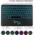 thumbnail image 4 of Keyboard Case for Samsung Galaxy Tab Galaxy Tab S9 FE 10.9 inch S7 S8 S9 11 inch with Trackpad 7 Color Backlit Removable Keyboard Case Cover, 4 of 7