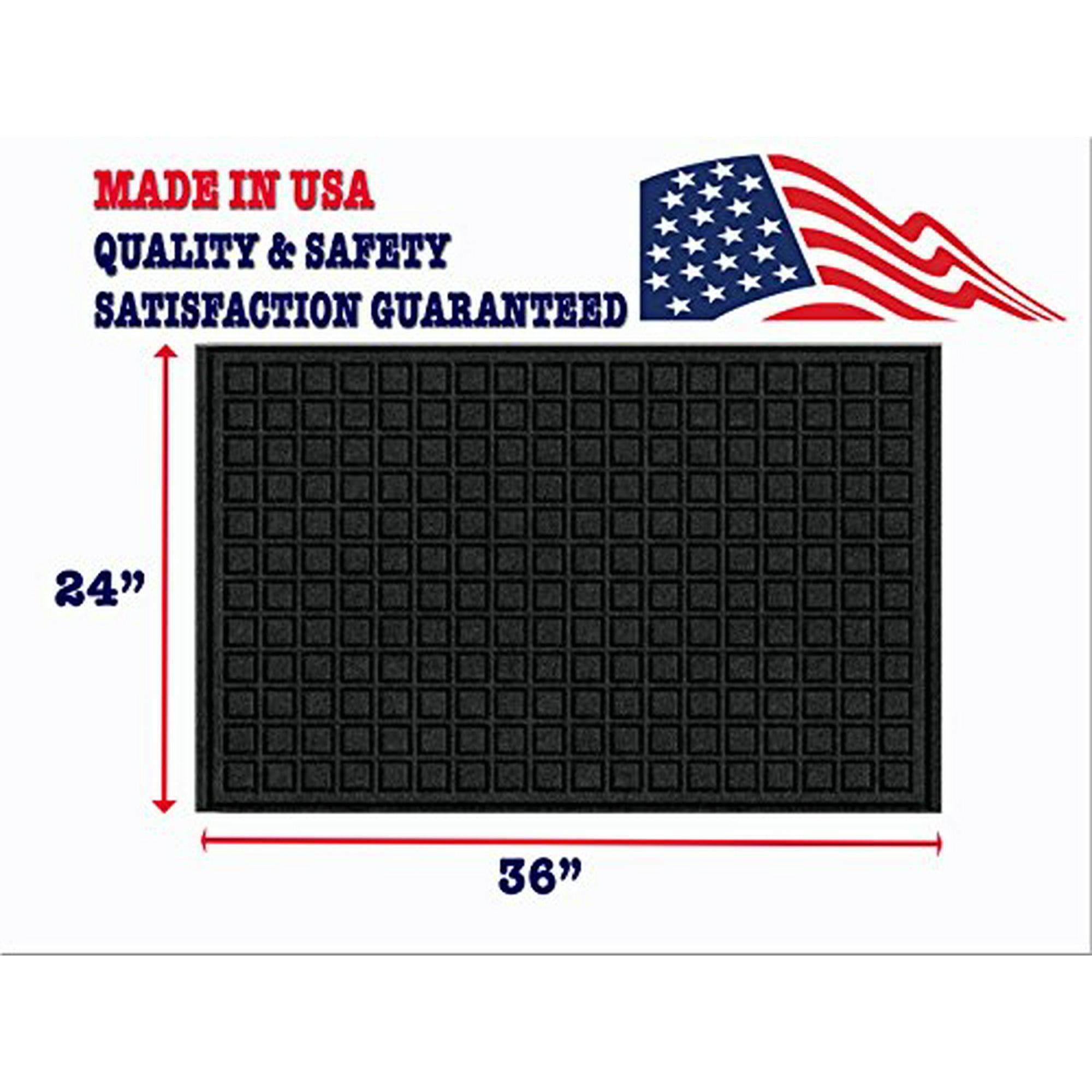 Large Front Doormat Waterproof Indoor Outdoor Rug Made In Usa Absorbent Non Slip Carpet Mat Washable Entryway Doormat 24 X 36 Black Low Profile Entrance Doormat Walmart Canada