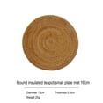 thumbnail image 3 of Rattan Pot Holder, Heat Insulation Mat, Natural Woven Brown Rattan Trivet, Durable Kitchen Table Protector, Multipurpose Desktop Heat Resistant Coaster, 3 of 7