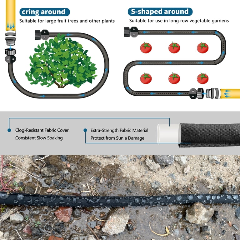 Sunifier Flat Soaker Hose 10ft 4-Pack for Drip Irrigation photo 5