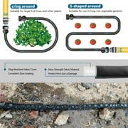Sunifier Flat Soaker Hose, 100FT-2PACK, PE Material, 60 PSI, Efficient for Lawn, Yard, Snake Soak Design