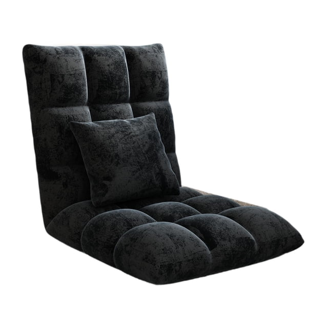 Sofá De Piso Plegable, Sofá Cama Individual Suave Para Sala De Estar, Habitación De Invitados, Hogar, Negro