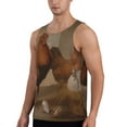 thumbnail image 2 of Gukieu Oil Painting Chicken And Duck Print Men's Quick Dry Fitness Vest, Round Neck Sleeveless Fitness Bodybuilding Top-XX-Large, 2 of 7