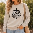 thumbnail image 3 of Jollimate Jesus Changed My Life Sweatshirt, Women's Jesus Crew, Religious Gift For Her, Faith Gift, 3 of 6