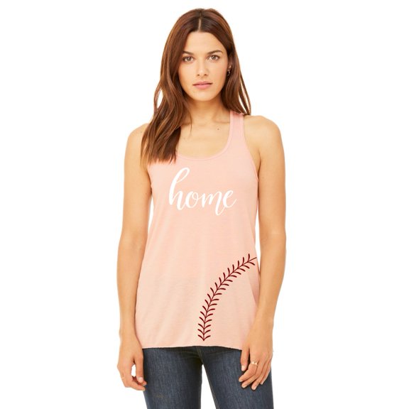 NanyCrafts' Home Baseball-Softball Mom fan Women's Racerback Tank Top