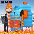 thumbnail image 2 of Lovskoo Women's and Men's Heated Jacket Vest Sleeveless Usb Intelligent Constant Temperature Heated Windproof Plus Size Coat with Winter 4 Heated Zones Coat Quilted Jacket Blue, 2 of 8