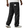 thumbnail image 3 of Yungyresw Men's Solid Linen Casual Pants Breathable Lightweight Athletic Trousers With Multi Pockets Relaxed Fit Work Trousers Black L, 3 of 5