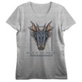 thumbnail image 4 of House of the Dragon HBO Dragon Face Juniors' Gray Heather Graphic Tee-XL, 4 of 5
