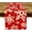 Snowflake, variant on mubwai Red Christmas Table Runner Winter Snowflake Seasonal Burlap Table Runners Xmas Holiday Kitchen Dining Table Decoration for Indoor Outdoor Home Party Decor 13x72 Inch