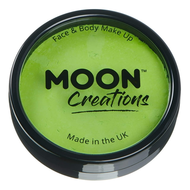 Moon Creations Pro Face & Body Paint Cake Pots - Verde claro - Maquillaje profesional de pintura facial a base de agua para adultos y niños - 1.26 oz