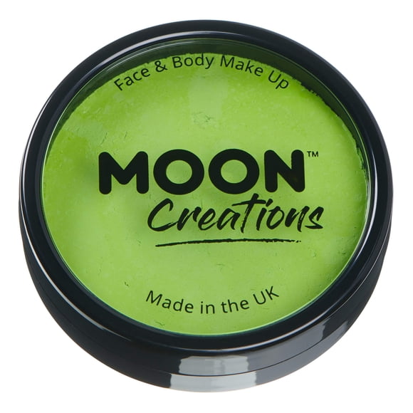 Moon Creations Pro Face & Body Paint Cake Pots - Verde claro - Maquillaje profesional de pintura facial a base de agua para adultos y niños - 1.26 oz