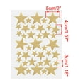 thumbnail image 2 of Unique Bargains Star Pattern Removable Peel and Stick Wall Decals Sticker Decor Living Room Bedroom Gold Tone 39pcs, 2 of 6