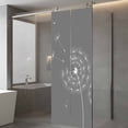 thumbnail image 3 of Grey Dandelion Window Privacy Film, Abstract Art Simple Floral Static Cling UV Sun Blocking Heat Control Window Tint Day and Night, Non-Adhesive Reusable One Way Windows Privacy Cover 23.6''x59'', 3 of 7