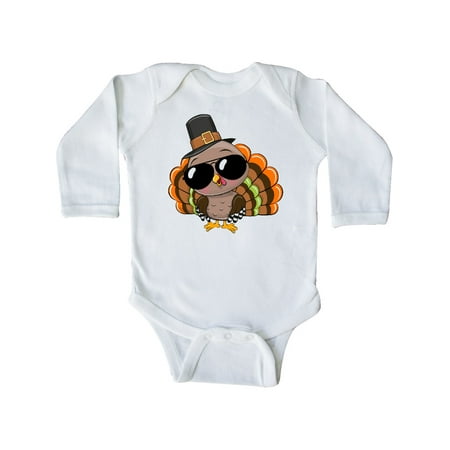

Inktastic Thanksgiving Turkey Funny Outfit Gift Baby Boy or Baby Girl Long Sleeve Bodysuit