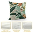 thumbnail image 4 of Fenyluxe Summer Palm Leaf Pillow Covers, Coral Tropical Leaf Decorative Outdoor Throw Pillow Covers Green Blue Botanical Farmhouse Cushion Case Square Decor for Home Couch Sofa 22x22in, 4 of 5