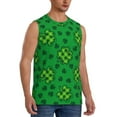 thumbnail image 2 of Easygdp St Patrick's Day5 Men's Breathable Tank Tops Sleeveless Sporty T Shirts for Basketball, Mountaineering, Bodybuilding -Small, 2 of 8