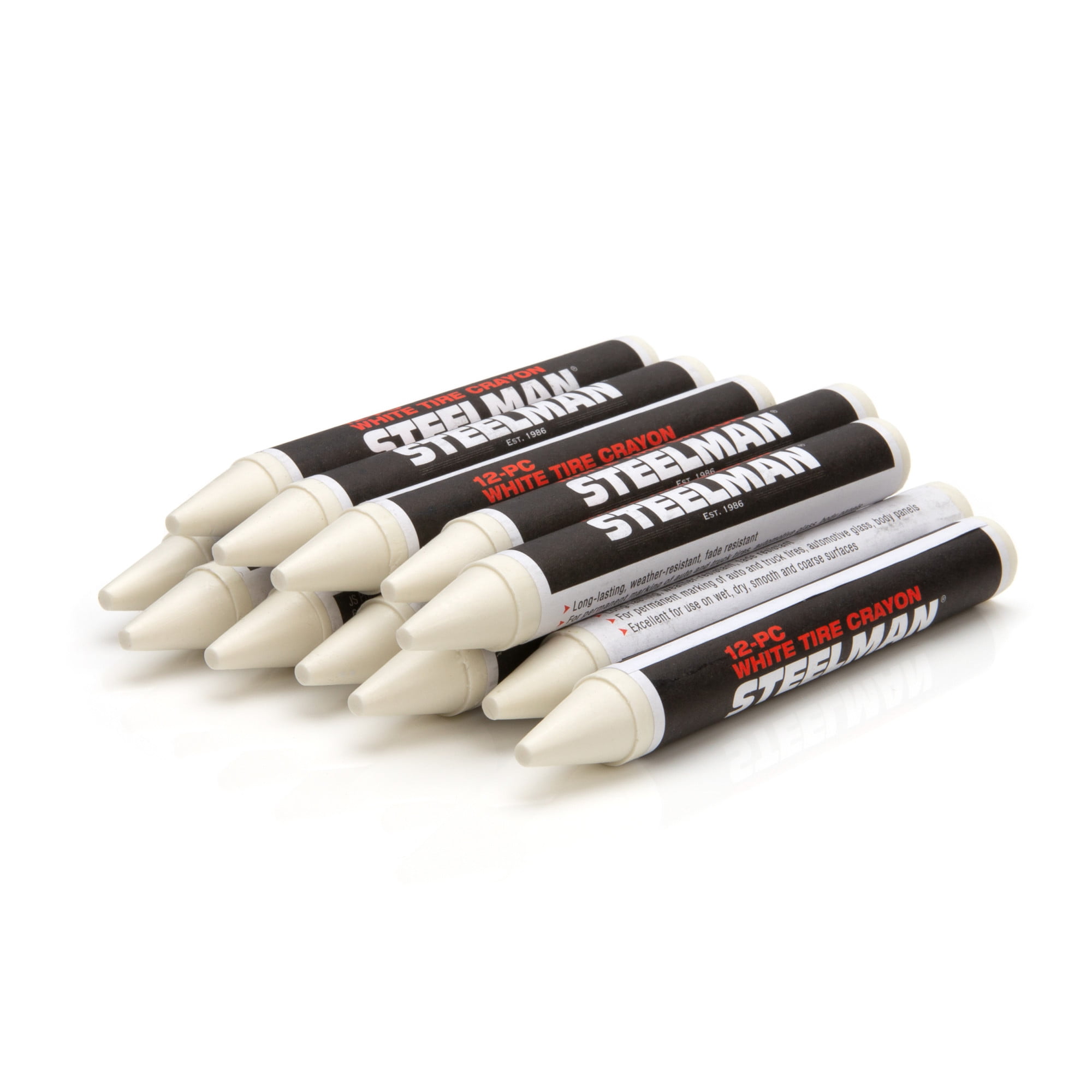 12 Pack White Tire Marking Crayons Rubber Marker Chalk New Free Shipping USA