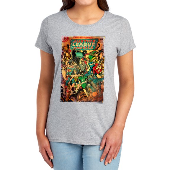 JLA No 212 Vintage Women's T Shirt, Athletic Heather, Small
