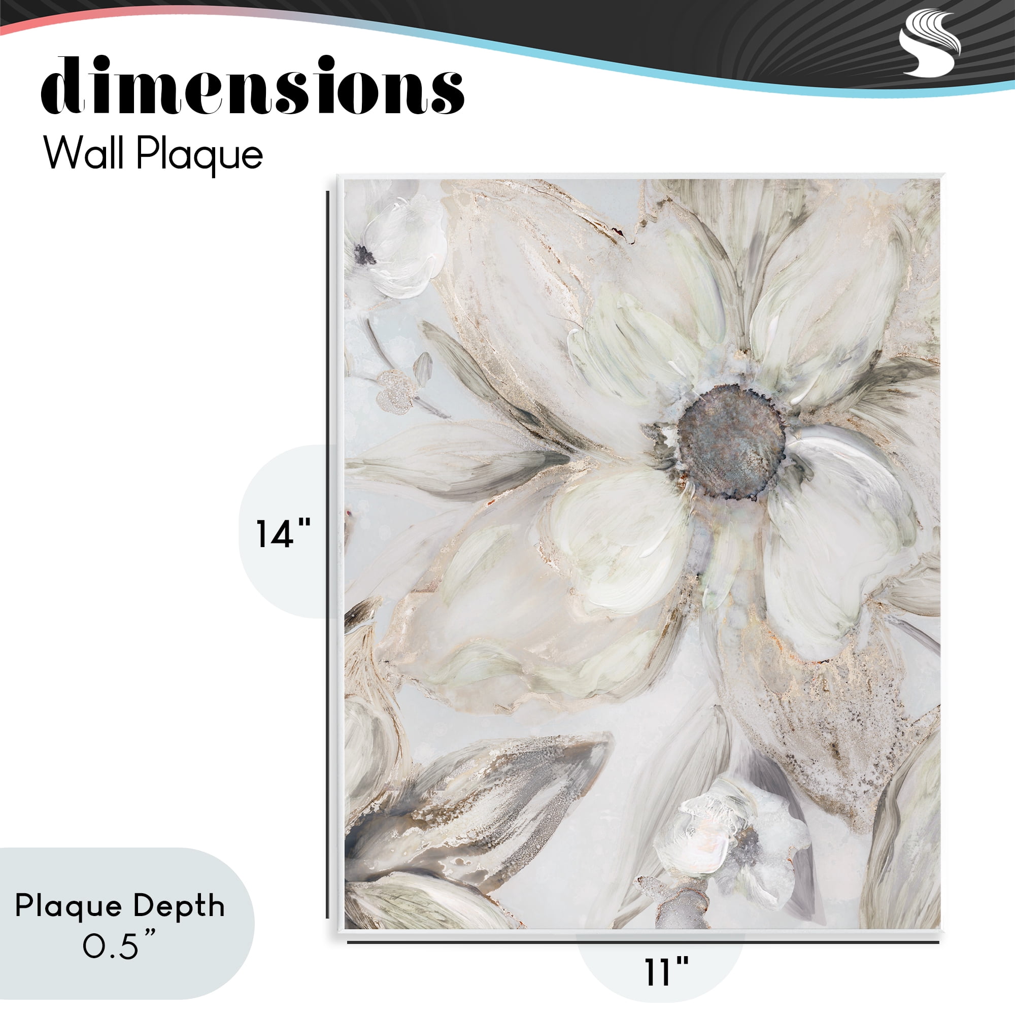 Stupell Industries Sandstone Tone Blooms Wall Plaque Art, design by Carol Robinson