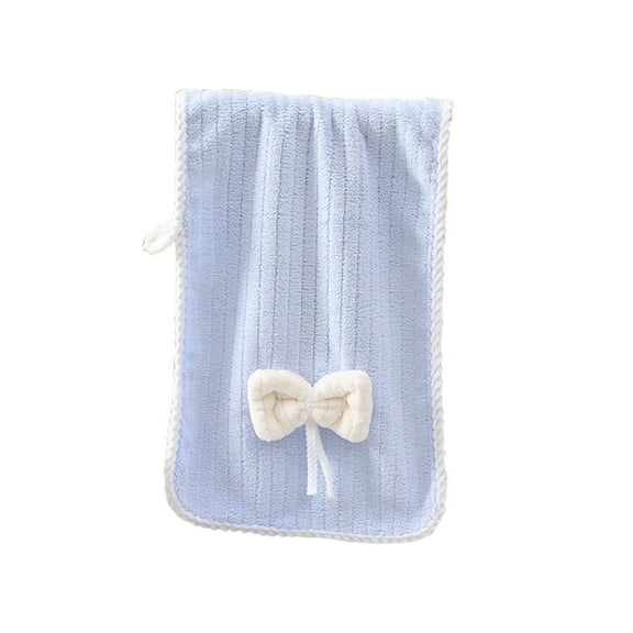 PEIBang Coral Velvet Washcloths,Ultra Soft and Highly Absorbent Face Towels with Bowknot and Hanging Loop,Soft Microfiber Hand Towel for Bath,Spa and Gym