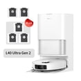 thumbnail image 1 of DREAME L40 Ultra Gen 2 Robot Vacuum and Mop Kit, 25000Pa Suction, TriCut Anti-Tangle, 100 Days Auto-Empty, Pet Hair Capets Friendly, MopExtend Tech for Edge Cleaning, Smart Obstacle Avoidance, White, 1 of 9
