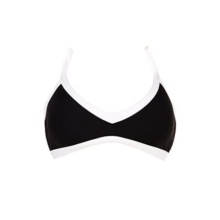 Seafolly Women s Standard Block Party Adjustable Sweetheart Bralette Bikini Top Swimsuit  Black  4 US
