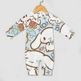 thumbnail image 4 of Cinnamoroll Baby Footless Rompers, Long Sleeve Baby Onesie Jumpsuit for Boys Girls, 4 of 8