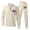 Beige, variant on Men's Slim Fit 2 Piece Suit Set with Two Button Blazer Long Sleeve Shirt Drawstring Pocket Pants for Party Wedding Business