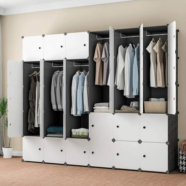 Work-It! Cube Storage Organizer, 6 Cubes, Stackable Portable Closet  Organizer Shelves