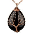 thumbnail image 2 of Black Onyx Teardrop Stone With Bronze Copper Wire NS-108, 2 of 3