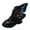 Black, variant on Kids Girls Fashion Lace Up Leather Ankle Boots with Detachable Butterfly Wings Platform Non Slip Mid Calf Combat Booties Black Size 11.5 Little Child