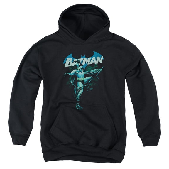 Batman - Blue Bat - Youth Hooded Sweatshirt - Small