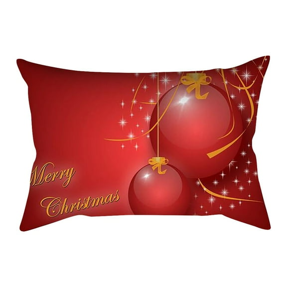 Vikakiooze 2022 Cotton Pillow Case Linen Cushion Cover Merry Christmas Home Decoration