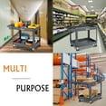 thumbnail image 3 of TUFFIOM Plastic Service Utility Cart, Support up to 550lbs Capacity, Heavy Duty Tub Storage Cart W/Deep Shelves, Multipurpose Rolling Extra Large 2-Tier Mobile Storage Organizer, for Warehouse Garage, 3 of 8