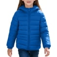 thumbnail image 3 of Unisex Kids Jacket Hooded Padded Coat Full Zip Long Sleeve Warm Winter Outerwear with Zipper Side Pockets for Boys Girls, 3 of 9
