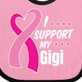 thumbnail image 4 of Inktastic Breast Cancer Awareness I Support My Gigi with Pink Ribbon Boys or Girls Baby Bib, 4 of 4