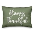 thumbnail image 2 of Creative Products Always Thankful in Green 14 x 20 Spun Poly Pillow, 2 of 3
