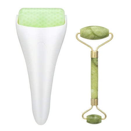 Jade Roller Facial Roller Massager, Anti Aging Facial Therapy Anti Wrinkle & Reduce Fine Line Puffiness Tools for Face Eye Neck