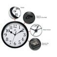 thumbnail image 7 of Infinity Instruments 10" x 10" Black Analog Round Classic Wall Clock, 7 of 7