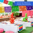 thumbnail image 3 of Mexican Party Banners (5 Pack with 10 Tissue Paper Flags per Banner) - Papel Picado Mexicano by Fiesta Wraps, 3 of 7