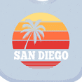 thumbnail image 4 of Inktastic San Diego California Vacation Retro Sunset Boys or Girls Baby Bib, 4 of 4