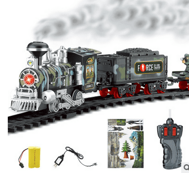 electric train with smoke