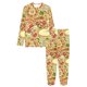 thumbnail image 3 of Conjunto de pijama con estampado integral de fondo de pizza para mujer, 3 of 4