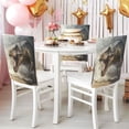 thumbnail image 4 of Decorative Chair Back Cover One Size x6 Chair Cover Dining Chair Slipcovers Chair Back Decoration Festival Chair Decoration Big-billed Dinosaur, 4 of 6