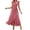 C-Watermelon Red164, variant on DHFJKG Sleeveless Maxi Dresses For Women Summer Dress Ruffle V Neck Holiday Tie Waist Flowy Irregular Hem Sundress Comfortable Dresses