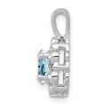 thumbnail image 2 of FB Jewels Sterling Silver Rhodium-plated Aquamarine & Diam. Pendant, 2 of 4