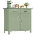 thumbnail image 5 of Homfa Kitchen Storage Cabinet, Farmhouse Buffet Sideboard with 2 Drawers and 2 Doors, Entryway Cabinet Coffee Bar for Dining Room Living Room, Green, 5 of 8